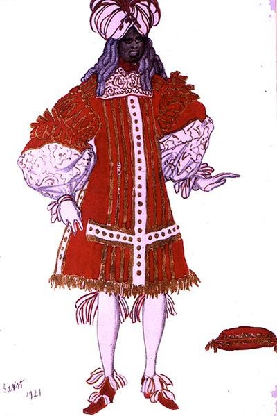 Diseño de vestuario para uno de los Sirvientes del Príncipe, de La Bella Durmiente de Leon Bakst