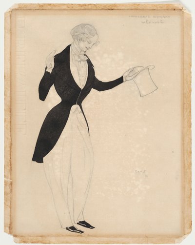 Diseño de vestuario para el ballet Carnaval de R. Schumann, 1910 de Leon Bakst