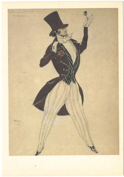 Diseño de Vestuario para el Ballet Carnaval de R. Schumann, 1910 de Leon Bakst