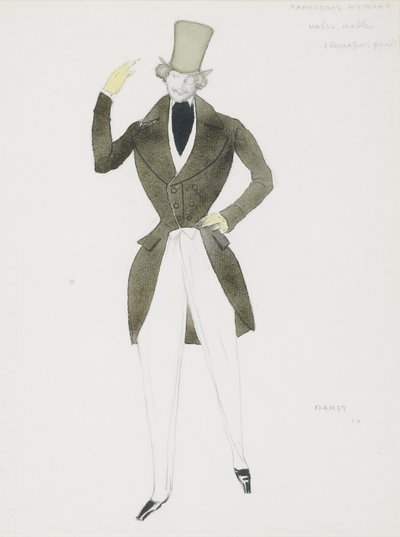 Diseño de vestuario para el ballet Carnaval de R. Schumann, 1910 de Leon Bakst