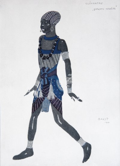 Diseño de vestuario para el ballet Cleopatra, 1909 de Leon Bakst