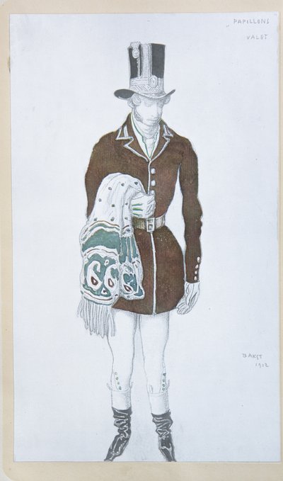 Diseño de vestuario para el ballet Les Papillons de Robert Schumann, 1912 de Leon Bakst