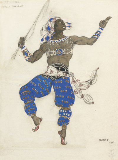 Diseño de Vestuario para el Ballet Fantasía Oriental Ballet Hindú de Leon Bakst