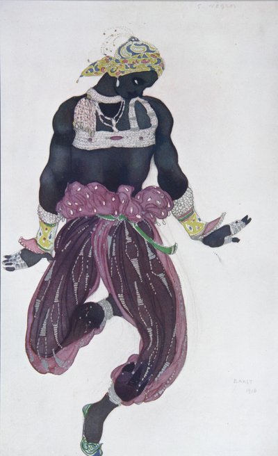 Diseño de vestuario para el ballet Sheherazade de N. Rimsky-Korsakov, 1910 de Leon Bakst