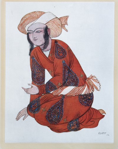 Diseño de vestuario para el ballet Sheherazade de N. Rimsky-Korsakov de Leon Bakst