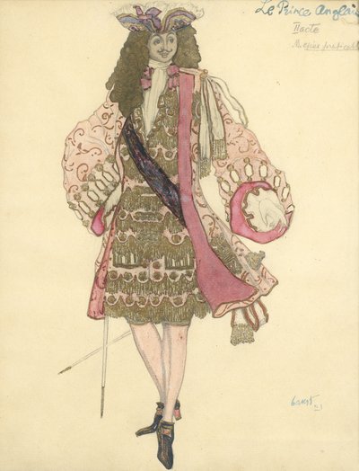 Diseño de vestuario para el ballet La Bella Durmiente de P. Tchaikovsky de Leon Bakst