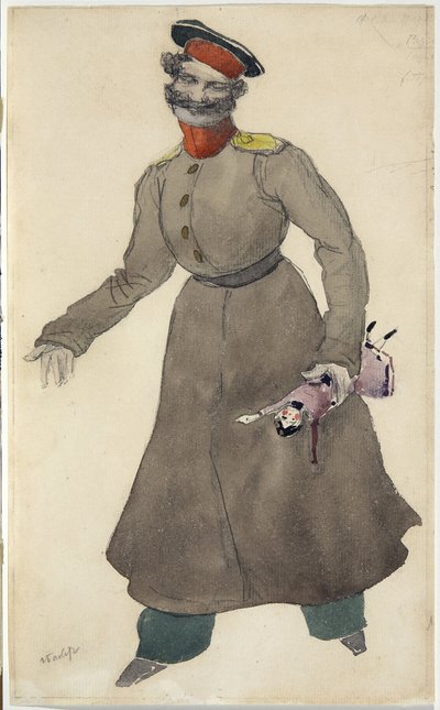 Diseño de vestuario para el ballet La Muñeca Hada de J. Bayer, 1903 de Leon Bakst
