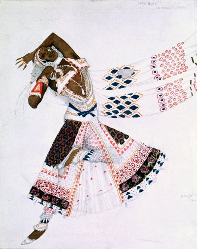 Diseño de vestuario de Le Dieu Bleu, 1911 de Leon Bakst