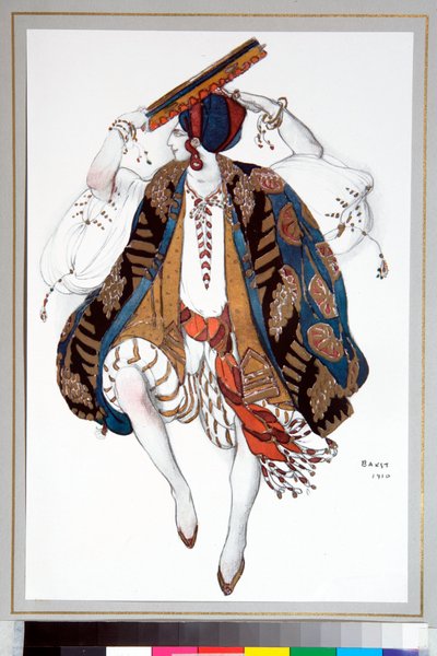 Traje ""Bailarina judía"" diseñado por Leon Bakst (1866-1924) para el ballet ""Cleopatre"" de los Ballets Russes de Leon Bakst