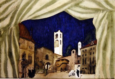 Diseño para la marquesa cazando de Leon Bakst