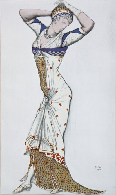 Diseño de un vestido moderno, 1910s de Leon Bakst