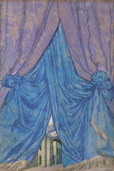 Diseño de cortina para el ballet La bella durmiente de P. Tchaikovsky, 1921 de Leon Bakst