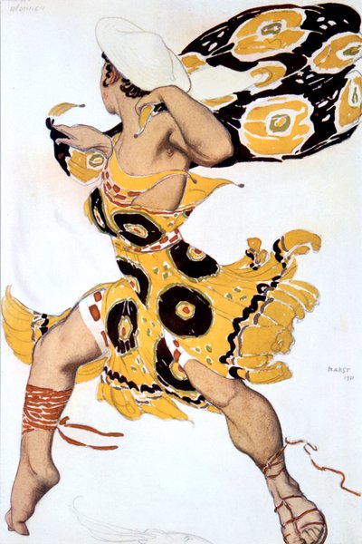Efebo, diseño de vestuario para una producción de Ballets Rusos de Tcherepnins Narcisse, 1911 de Leon Bakst