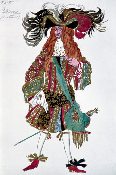 Galisson. Diseño de vestuario para el ballet La Bella Durmiente de P. Tchaikovsky, 1921 de Leon Bakst