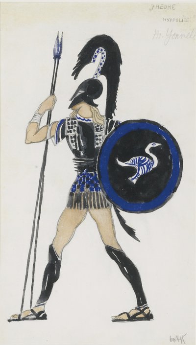 Hipólito. Diseño de vestuario para el ballet Fedra de Leon Bakst