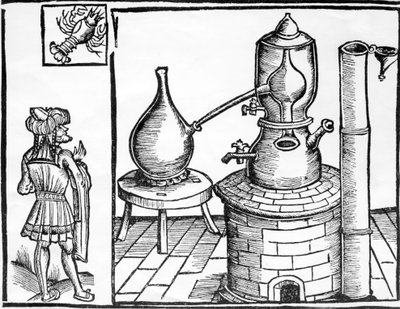 Ilustración tomada de Los aceites volátiles por Edward Gildemeister y Fr. Hoffmann, 1860 de Leon Bakst
