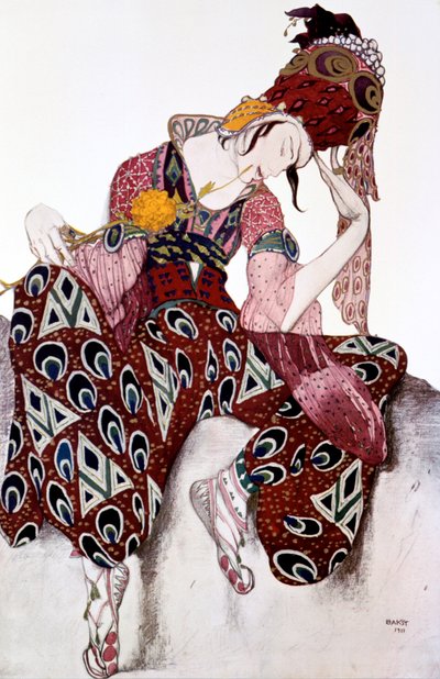 Iskander, diseño de vestuario para el ballet La Peri música de Paul Dukas, c1913 de Leon Bakst