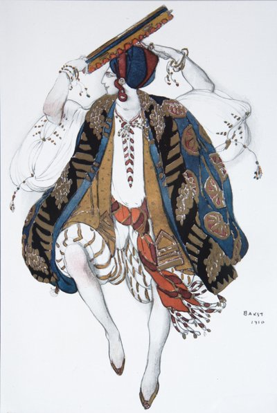 Danza Judía. Diseño de vestuario para el ballet Cleopatra, 1910 de Leon Bakst