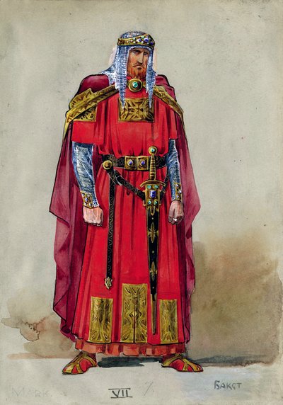 Príncipe medieval. Diseño de vestuario de Leon Bakst