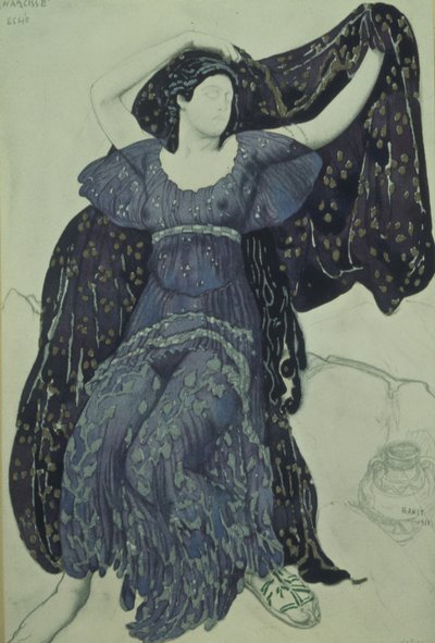 Ninfa Eco. Diseño de vestuario para el ballet Narciso de N. Tcherepnin, 1911 de Leon Bakst