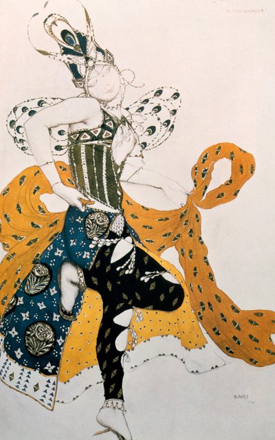 Peri Natasha Trouhanova, diseño de vestuario para La Peri música de Paul Dukas, 1911 de Leon Bakst