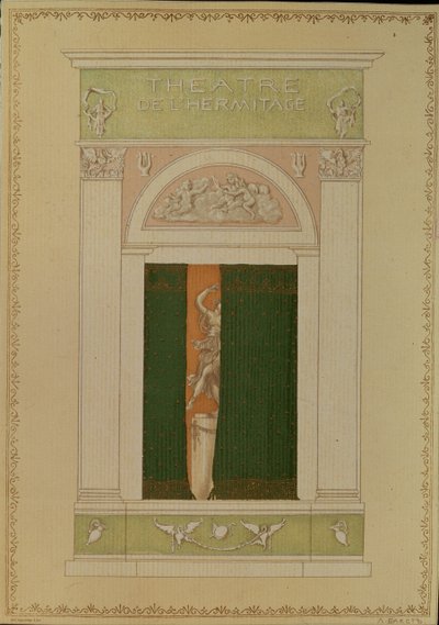 Portada del programa de ballet contemporáneo, 1902 de Leon Bakst