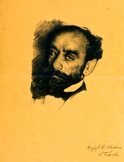 Retrato del artista Isaak Levitan, 1899 de Leon Bakst
