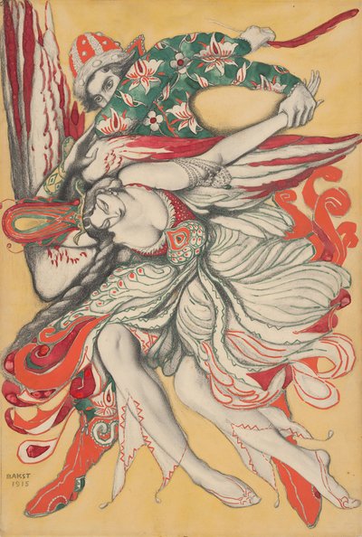Diseño de cartel para el ballet El pájaro de fuego (L