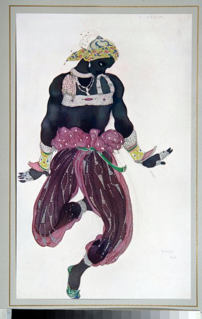 Ballet Ruso: dibujo para el ballet "Sheherazade" dirigido por Michel Fokine de Leon Bakst