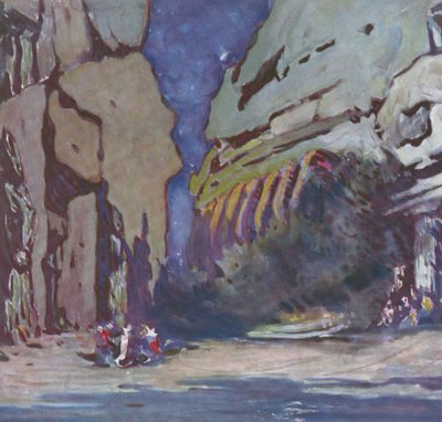 Diseño escénico para un ballet hindú, probablemente Le Dieu Bleu, 1911 de Leon Bakst