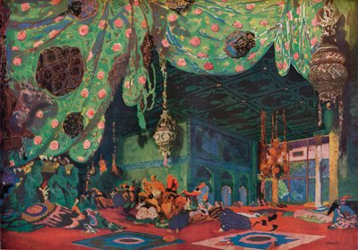 Escenario para Scheherazade, 1910 de Leon Bakst