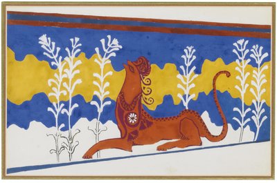 Diseño de escenario para el Ballet Fedra, ca 1923 de Leon Bakst