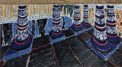 Diseño de escenario para el drama Fedra de Jean Racine, 1923 de Leon Bakst