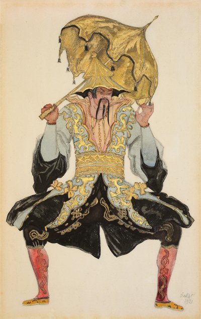 El mandarín chino, diseño de vestuario para "La Bella Durmiente" de Leon Bakst