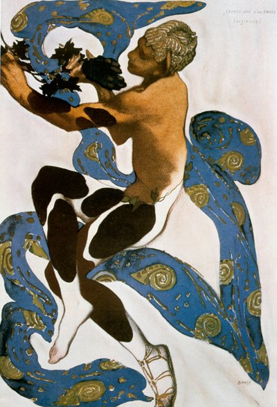 El Fauno Nijinsky, diseño de vestuario para los Ballets Rusos, 1912 de Leon Bakst