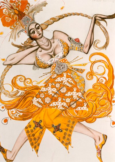 El pájaro de fuego, vestuario para El pájaro de fuego, el ballet de Igor Stravinsky, 1910 de Leon Bakst
