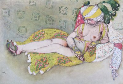 La esposa del sultán amarillo, 1916 de Leon Bakst