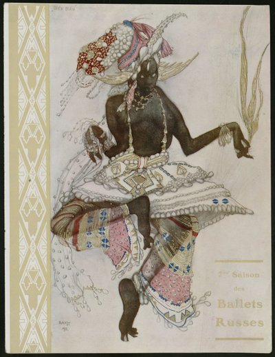 Página de título del programa de recuerdo para Ballets Russes de Leon Bakst