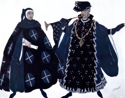 Dos heraldos, diseño de vestuario de ballet, 1911 de Leon Bakst