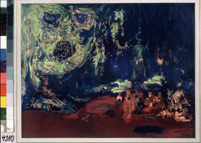 Decorado para el ballet "Sheherazade" dirigido por Nicolas Rimski Korsakov (1844-1908) de Leon Bakst