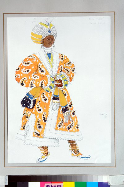 Traje de "el joven raja" para el ballet ruso "El dios azul" de Michel Fokine de Leon Bakst