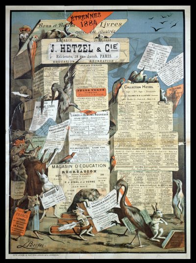 Anuncio de la editorial Hetzel de Le Monde Illustré, diciembre de 1883 de Leon Becker