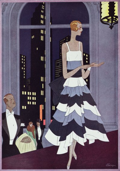 Under the Eyes of New York Skyscrapers, placa de moda de la revista 