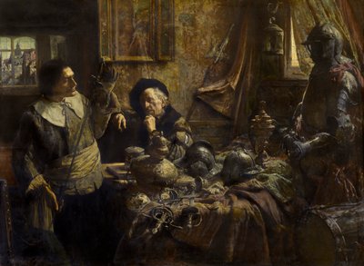 Una excelente elección de armas (óleo sobre tabla) de Leon Brunin