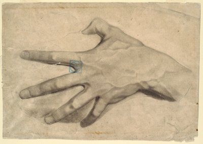 Dibujo, Estudio de una mano, 1881-92 de Leon Dabo