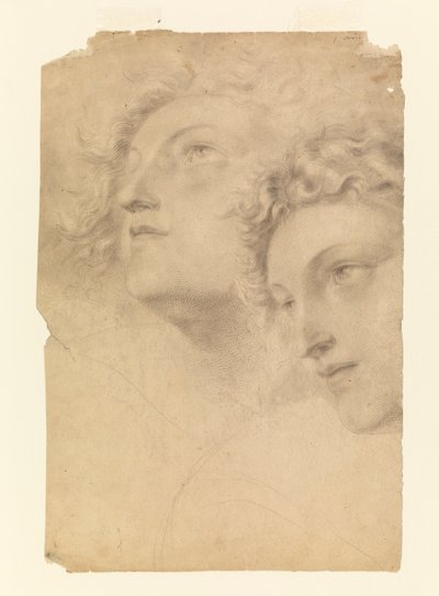 Dibujo, Dos cabezas femeninas, 1886-92 de Leon Dabo