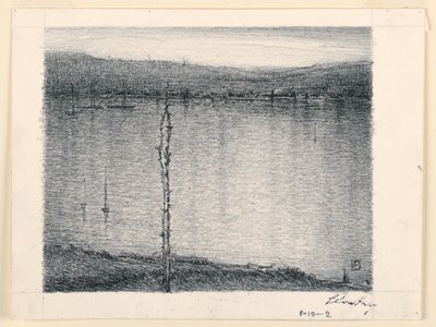 Vista a través de un río de Leon Dabo