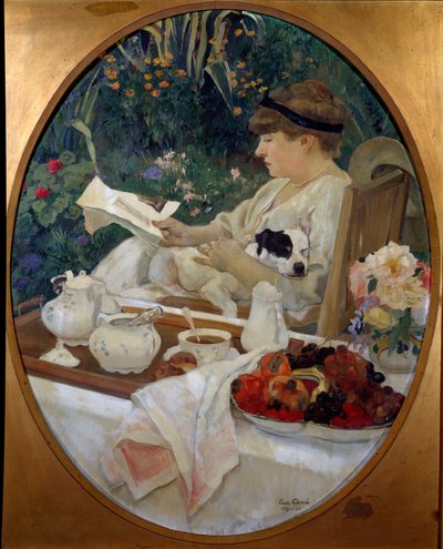 El té en el jardín de Leon Georges Carre