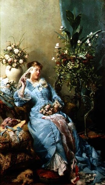Dama con abanico de Leon Henri Marie Frederic