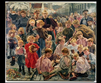 Las edades del trabajador (parte central de un tríptico) de Leon Henri Marie Frederic
